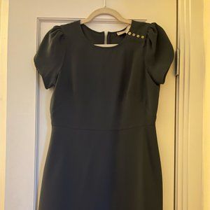 Charcoal Gray Dress with button detailing